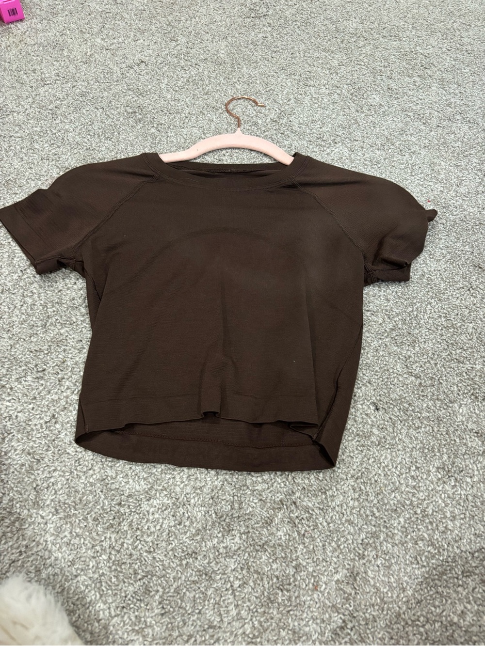 lululemon athletica Short Sleeve Crewneck Top in Dark Brown